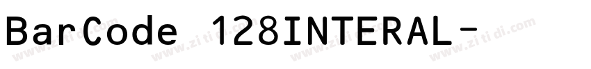 BarCode 128INTERAL字体转换
